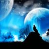 Howling Wolf Full Moon Blue Sky Paint By Number