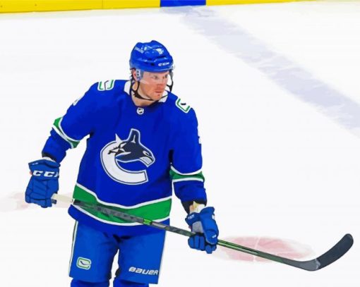 Ice Hockey Player Vancouver Canucks Paint By Number