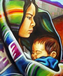 Mexican Mom And Child Paint By Numbers