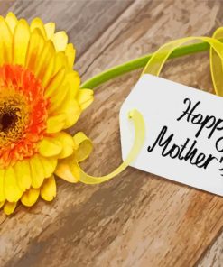 Mothers Day And Yellow Flower Paint By Numbers