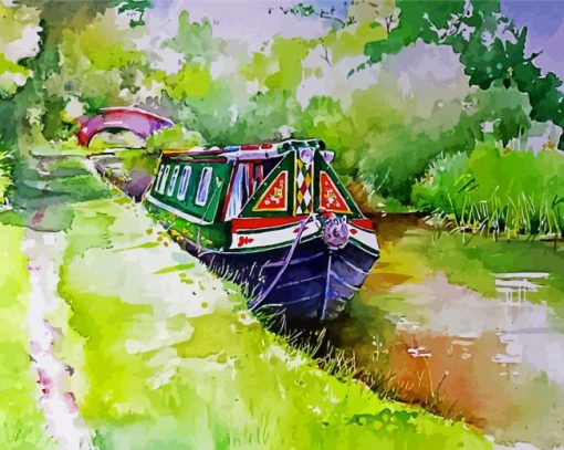Narrowboat Art Paint By Number