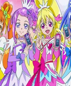 Precure Anime Girls Paint By Numbers