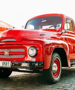 Red International Harvester Paint By Number