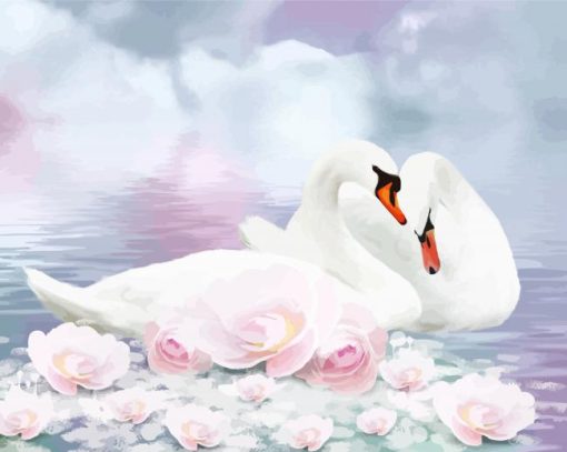 Romantic Swan Art Paint By Numbers
