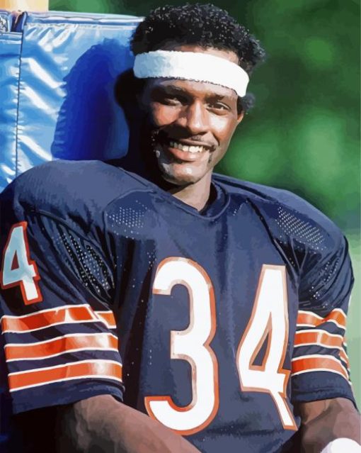 The American Football Player Walter Payton Paint By Number