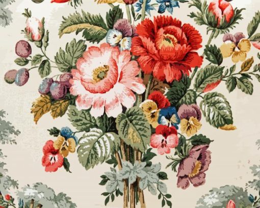 Vintage Floral Paint By Number