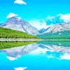 Water Reflection Montana Mountains Paint By Number