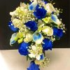 White And Blue Flowers Bouquet Paint By Number