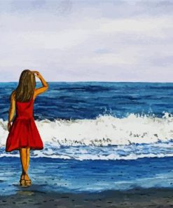 Woman At Beach Art Paint By Number