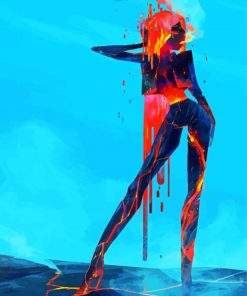 Woman Lava Art Paint By Number