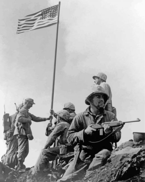 1st Flag Raising On Iwo Jima Art Paint By Number