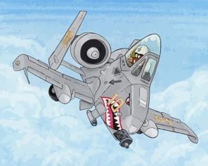 A10 Aircraft Art Paint By Numbers