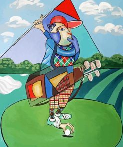 Abstract Golf Player Paint By Numbers
