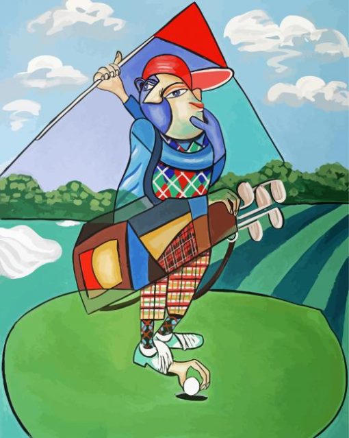 Abstract Golf Player Paint By Numbers
