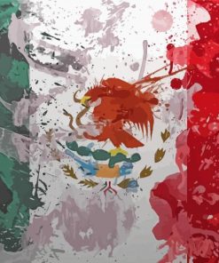 Abstract Mexico Flag Paint By Numbers