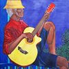 African Man Playing Guitar Paint By Number