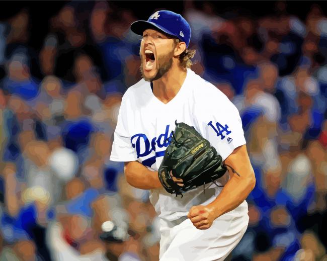 American Baseball Pitcher Clayton Kershaw Paint By Numbers
