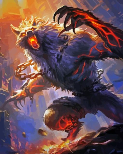 Animated Fenrir Paint By Numbers