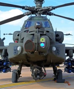 Apache Helicopter Engine Paint By Numbers