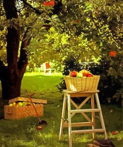 Apple Orchard Landscape Paint By Number