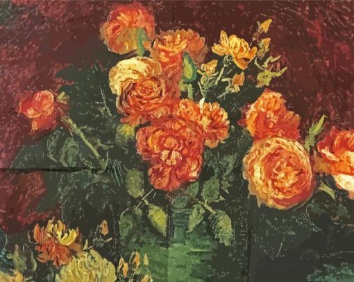 Artistic Van Gogh Roses Paint By Numbers