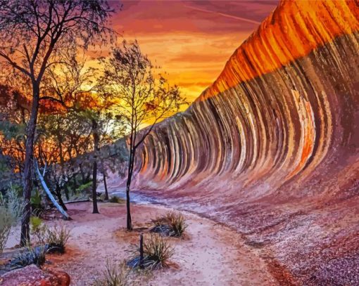 Australia Wave Rock Paint By Numbers