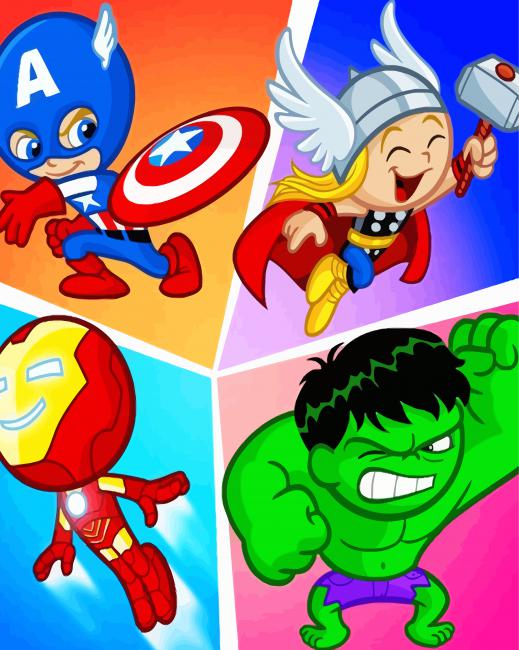 Baby Marvel Art Paint By Number