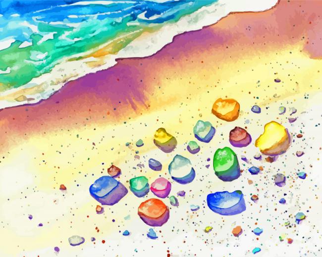 Beach Glass Art Paint By Number