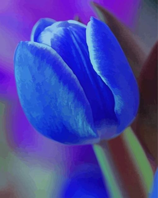 Beautiful Blue Tulip Paint By Numbers