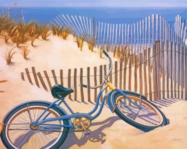 Bike On Sand Dunes Paint By Number
