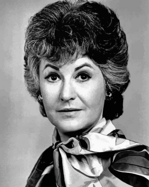 Black And White Bea Arthur Paint By Numbers