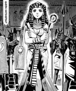 Black And White Egypt Manga Character Paint By Number