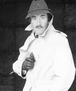 Black And White Inspector Clouseau Paint By Numbers