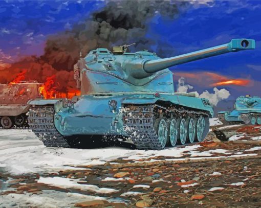 Blue Amx 50 Tank Paint By Numbers