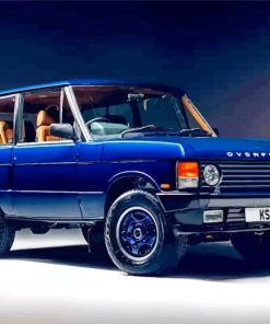 Blue Classic Rover Car Paint By Numbers