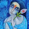 Blue Woman Art Paint By Numbers