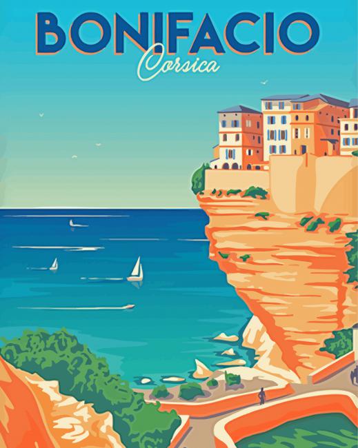 Bonifacio Corsica Poster Paint By Number