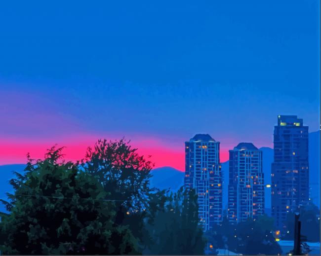Burnaby At Sunset Paint By Numbers
