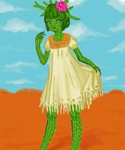 Cactus Girl Paint By Numbers
