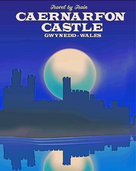 Caernarfon Castle Poster Paint By Numbers