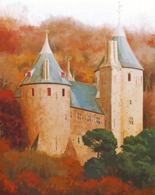 Castell Coch Building Art Paint By Numbers