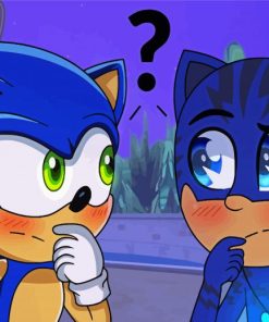 Catboy And Sonic Paint By Number