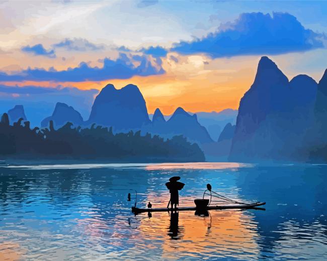 Chinese Scenery Landscape Paint By Numbers