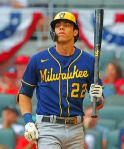 Christian Yelich Professional Baseball Player Paint By Numbers