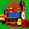 Christmas Train Illustration Art Paint By Numbers