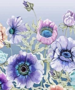 Colorful Anemone Flowers Paint By Numbers