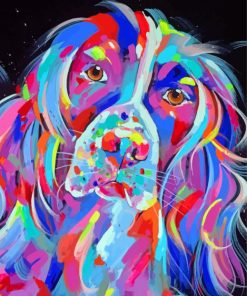 Colorful Springer Spaniel Dog Paint By Numbers