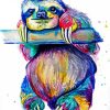 Colorful Sloth Paint By Number