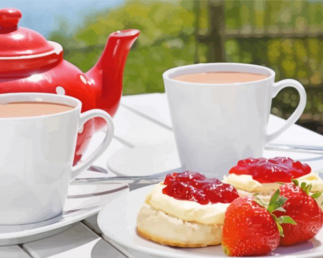 Cream Tea Paint By Number