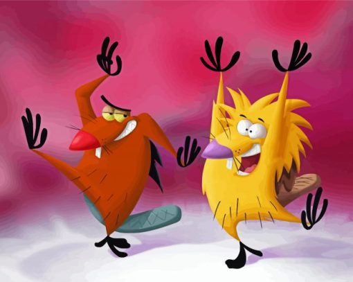 Daggett And Norbet Angry Beavers Paint By Numbers